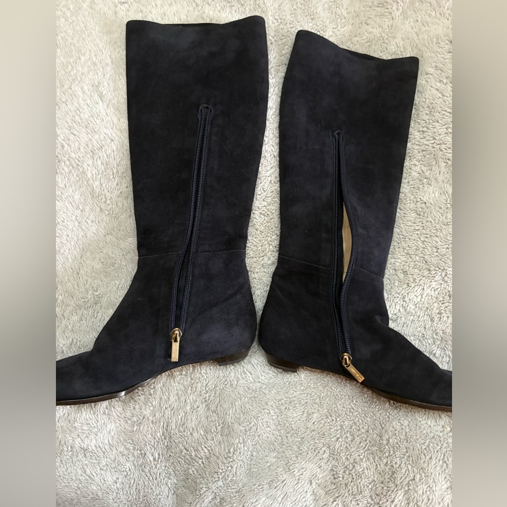 Jimmy Choo Dark Blue Over the Knee Boots - Picture 7 of 13